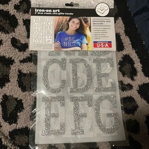 Iron on glitter 3”